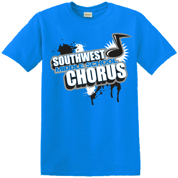Southwest Middle Chorus Screen Printed Tee Shirt Sample